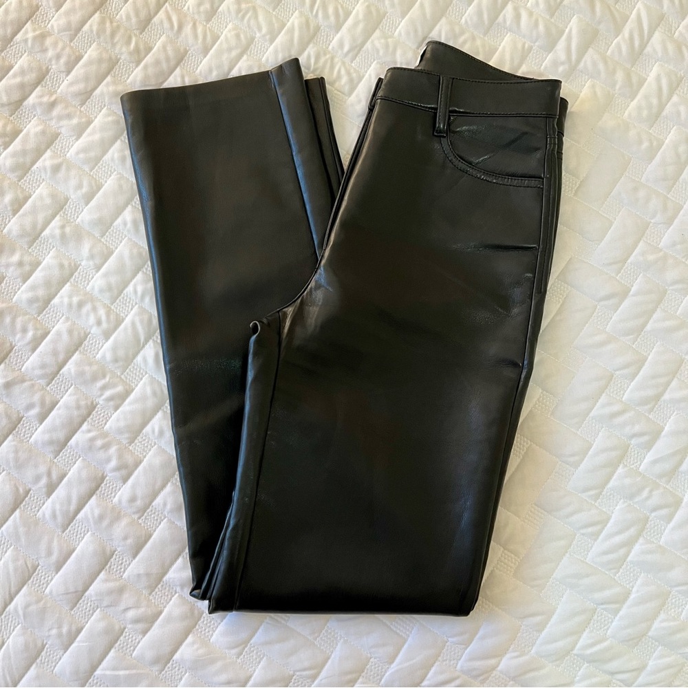 Aritzia Wilfred Melina Vegan Faux Leather Pants Black